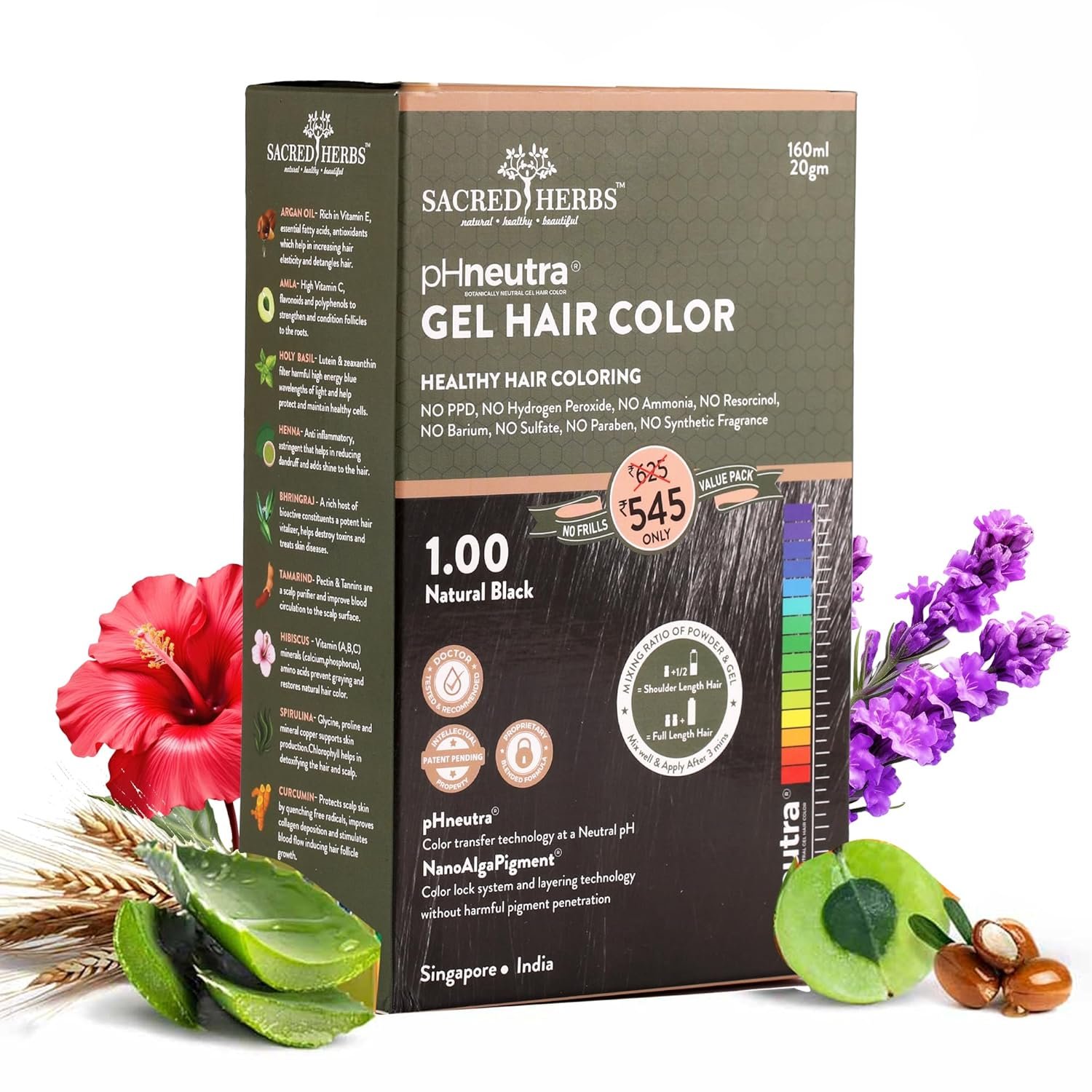 SACRED HERBS Ammonia & PPD Free Natural Organic Gel Hair Color for Men & Women || hair color for women
